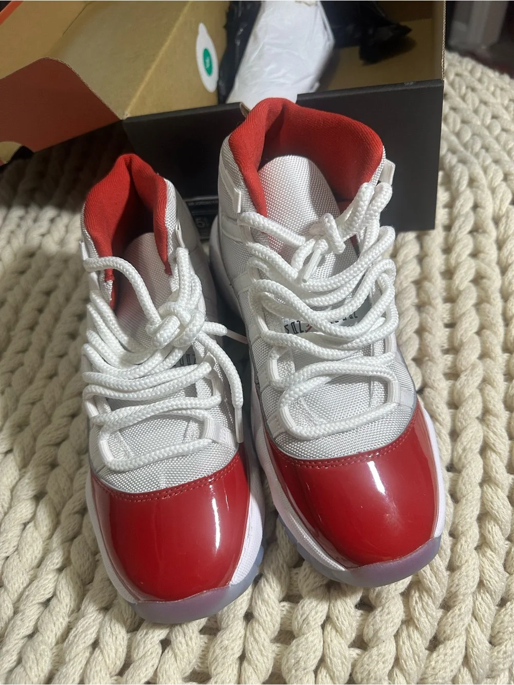 Jordan Kids High-Top Sneakers - White & Red